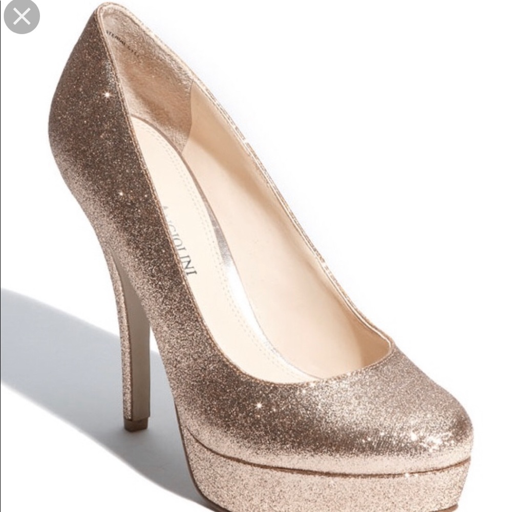 🌟HP Enzo Angiolini Smiles Gold Platform Heels 🌟 - Picture 1 of 5